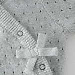 Pehr-Dotty Knit Kimono Romper-Soft Sea-Newborn-2