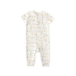 Pehr-Short Sleeve Henley Romper-Crawling Critters-1