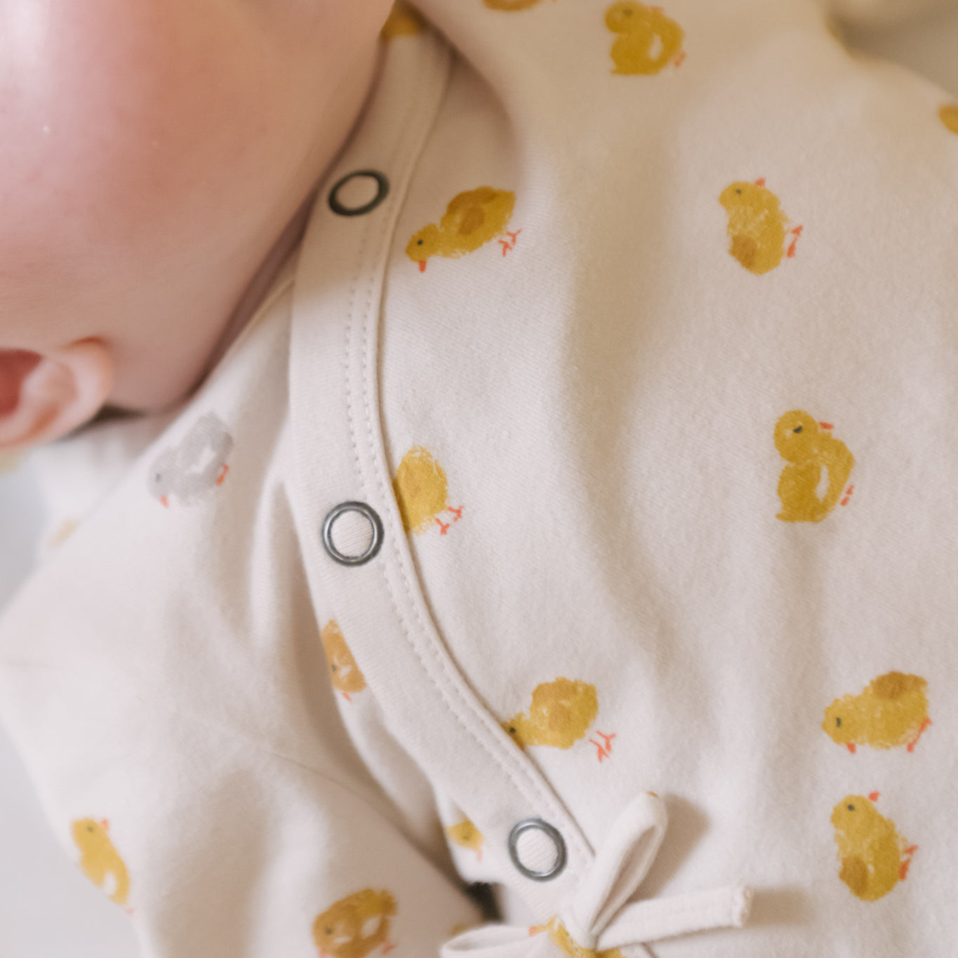 Pehr-The Littles Kimono Romper-Cheerful Chick-Baby-2