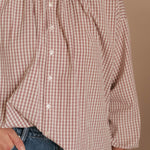 Pehr-Gingham Women's Blouse-Thistle-8