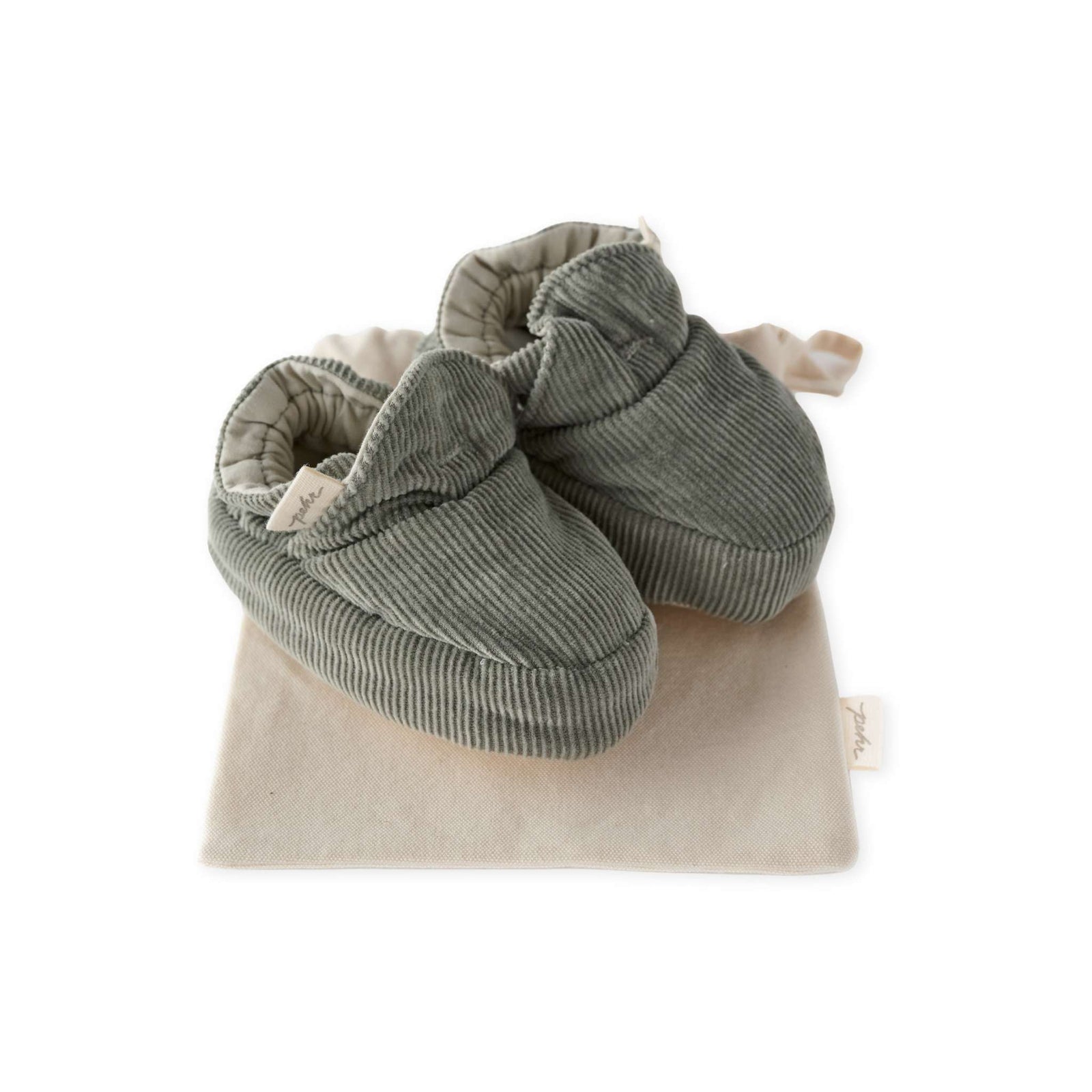 Corduroy Bootie Booties Pehr Canada Sage 0 - 3 mos. 