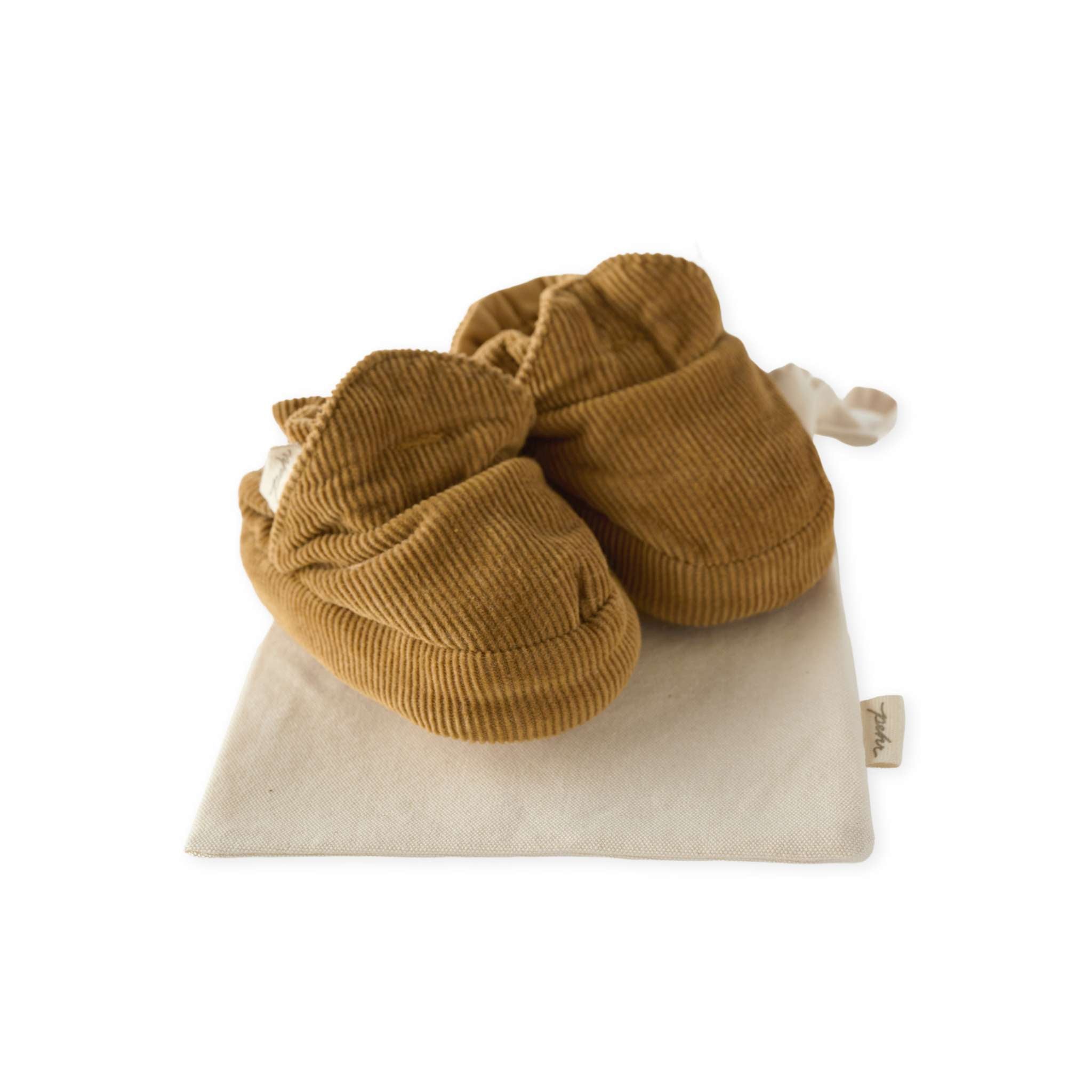 Corduroy Bootie Booties Pehr Canada Ochre 0 - 3 mos.