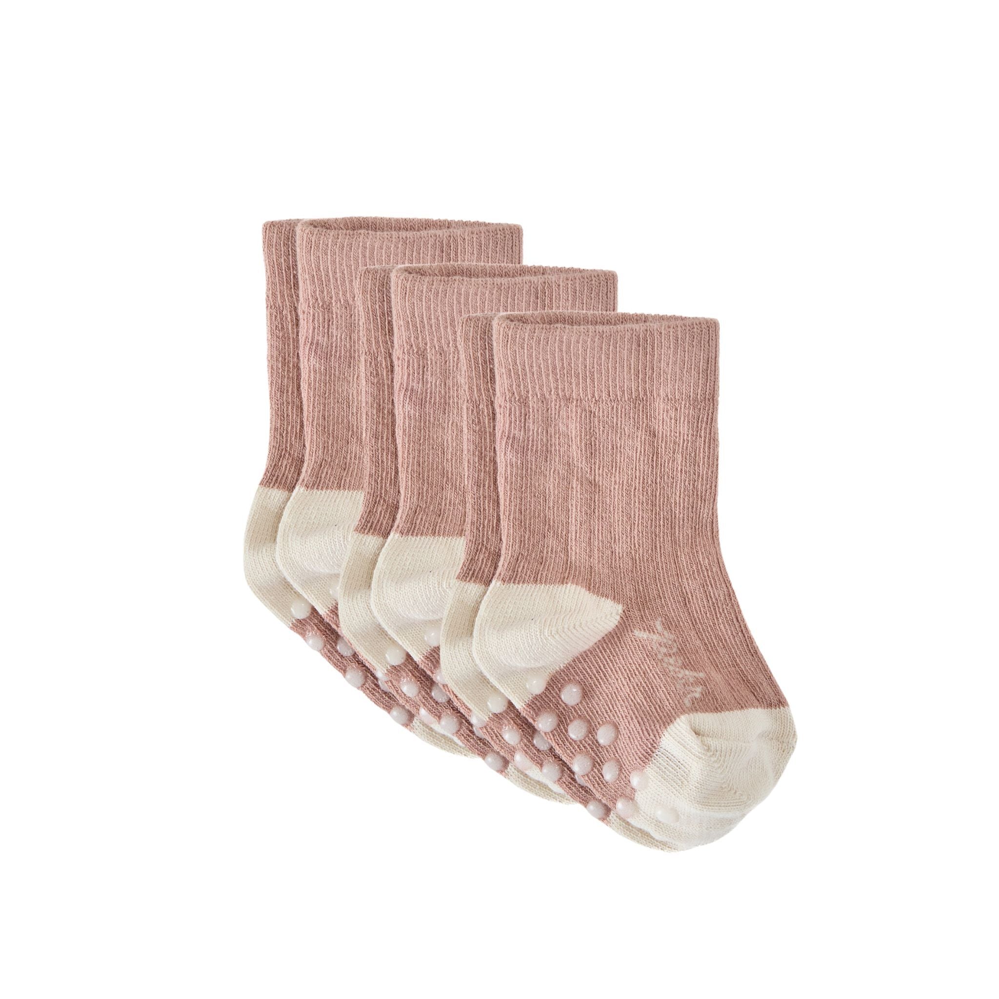 Pehr-Crew Socks with Grips 3 - Pack-Blossom Set-1