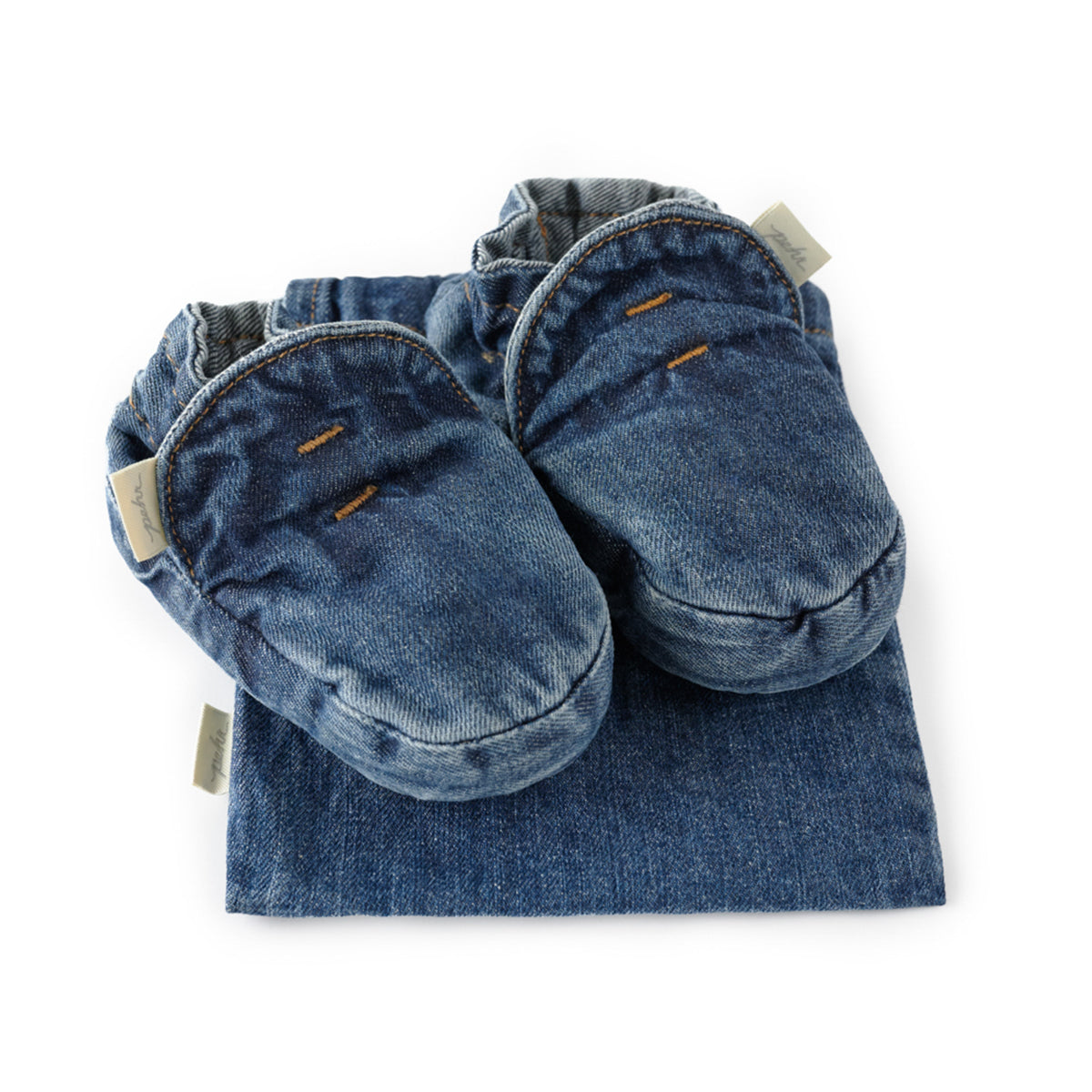 Denim Bootie Booties Pehr Canada Vintage Wash 0 - 3 mos. 