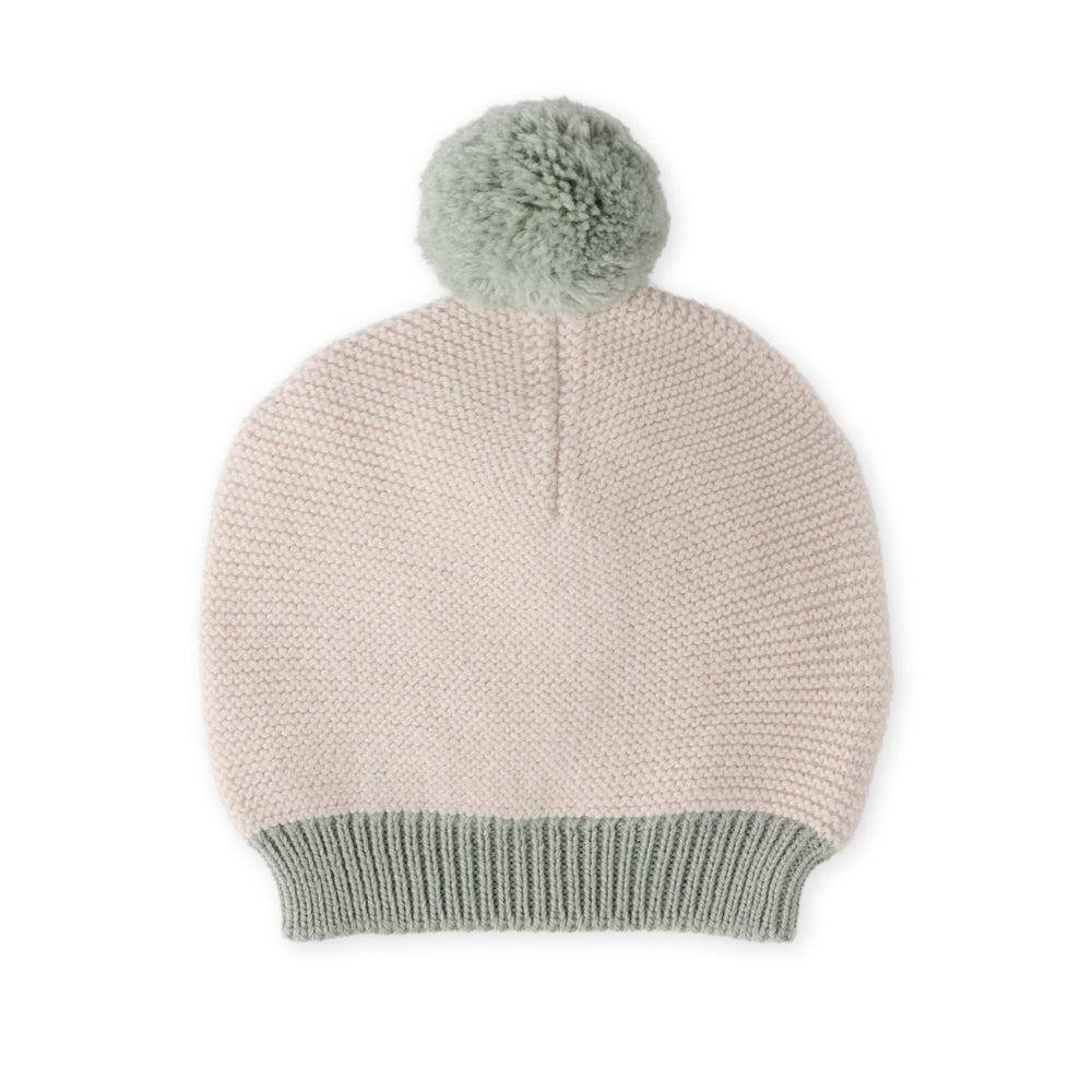 Kids Wool Knit Hat Hat Pehr Canada Natural / Sage 6 - 8 T 