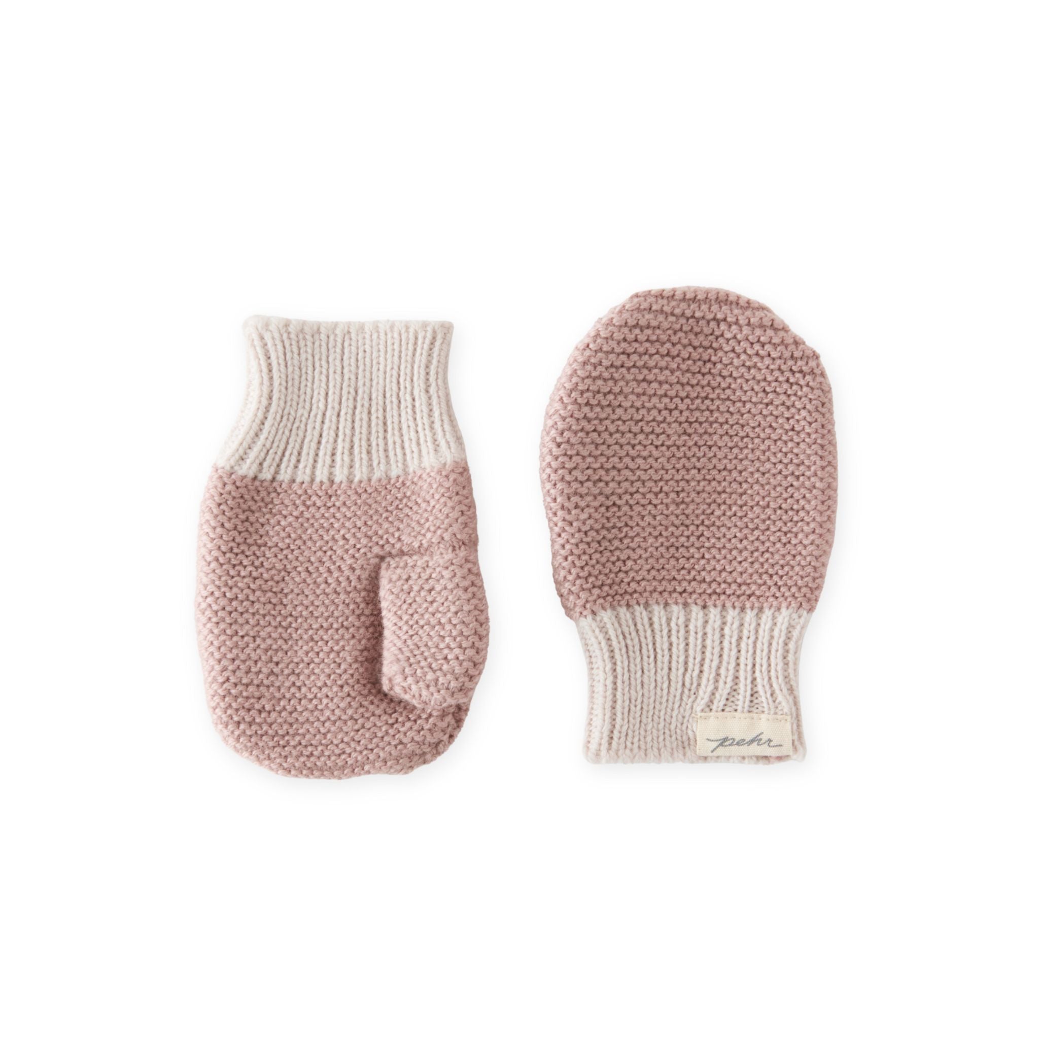Pehr-Toddler wool knit mittens-rose-1