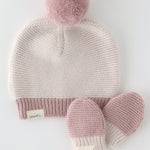 Pehr-Toddler wool knit mittens-rose-9