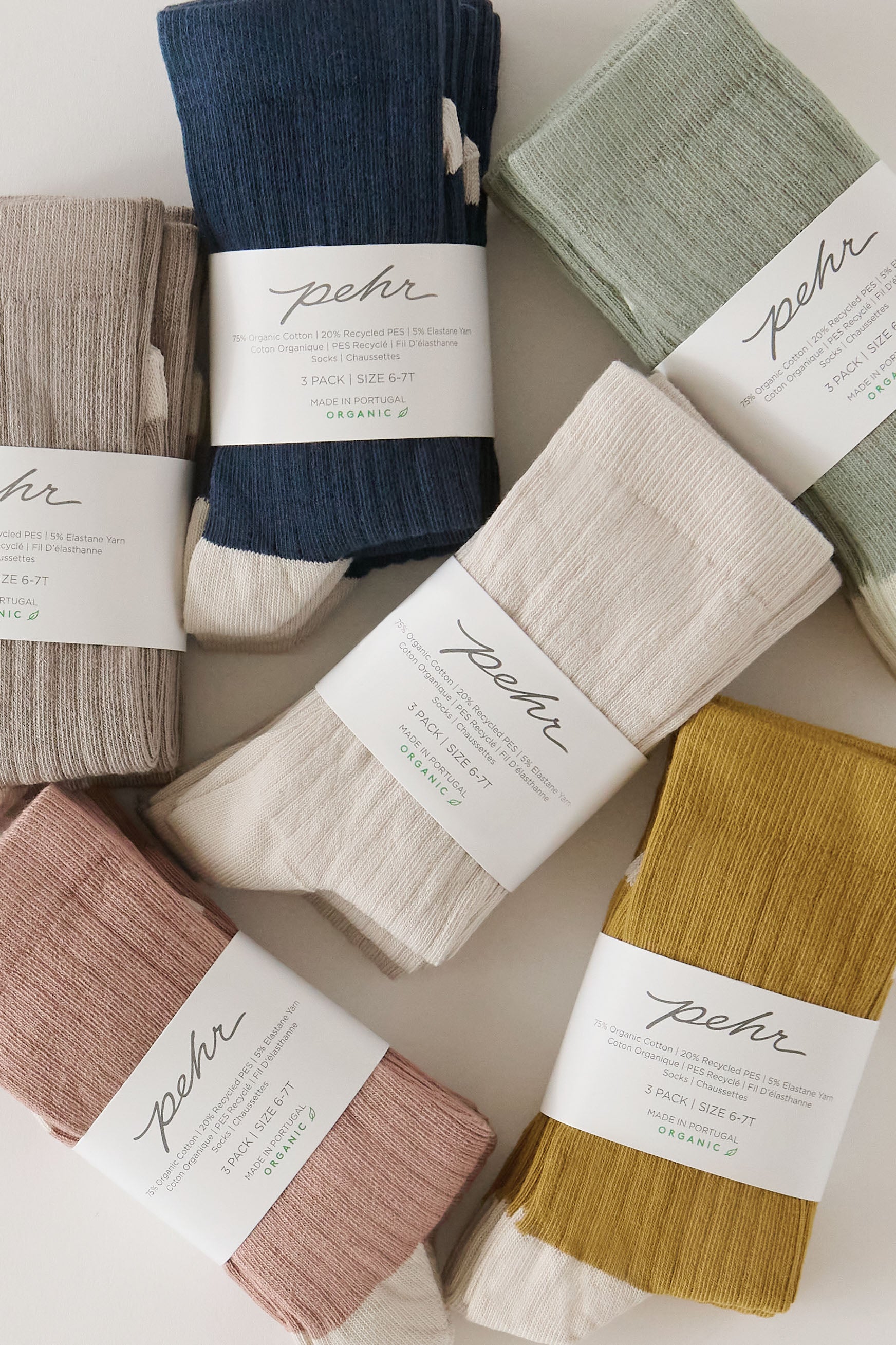 Pehr-Crew Socks 3 - Pack-Blossom Set-2