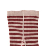 Pehr-Striped Ribbed Tights with Grips-Soft Peony - Mulberry Stripe-5
