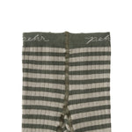 Pehr-Striped Ribbed Tights with Grips-Sage - Juniper Stripe-4