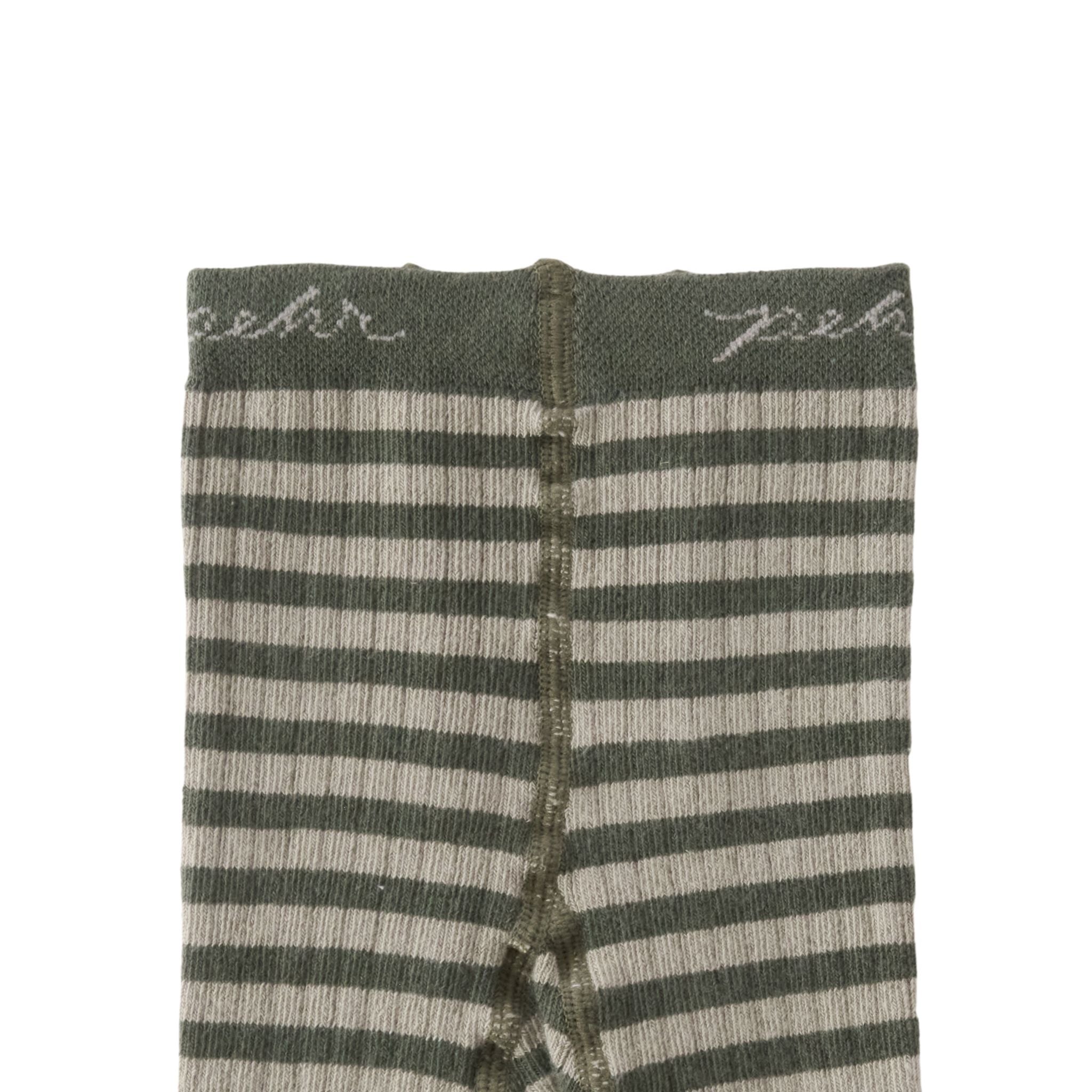 Pehr-Striped Ribbed Tights with Grips-Sage - Juniper Stripe-4