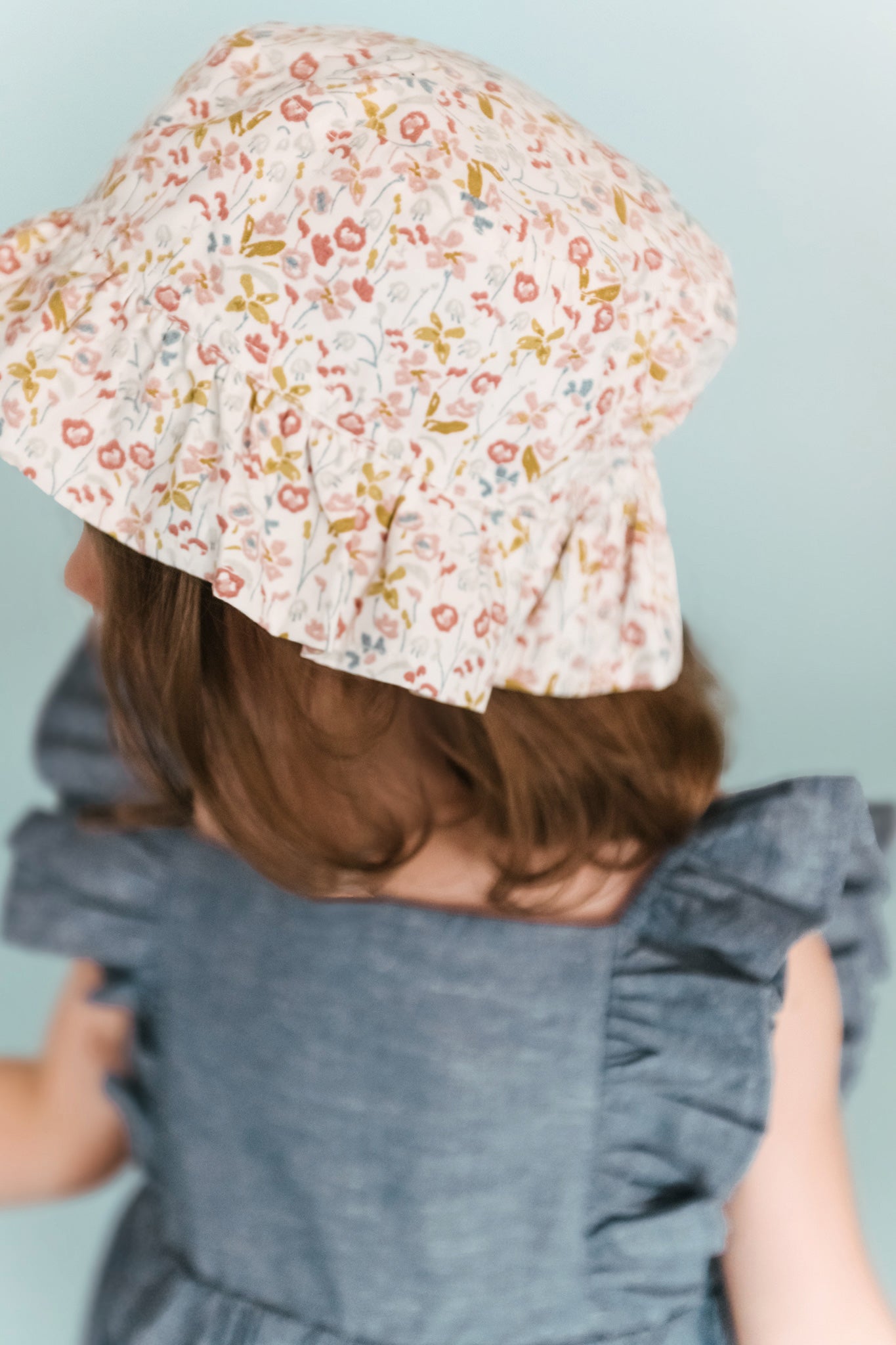 Pehr-Ruffle Bucket Hat-Toddler-Floret-2