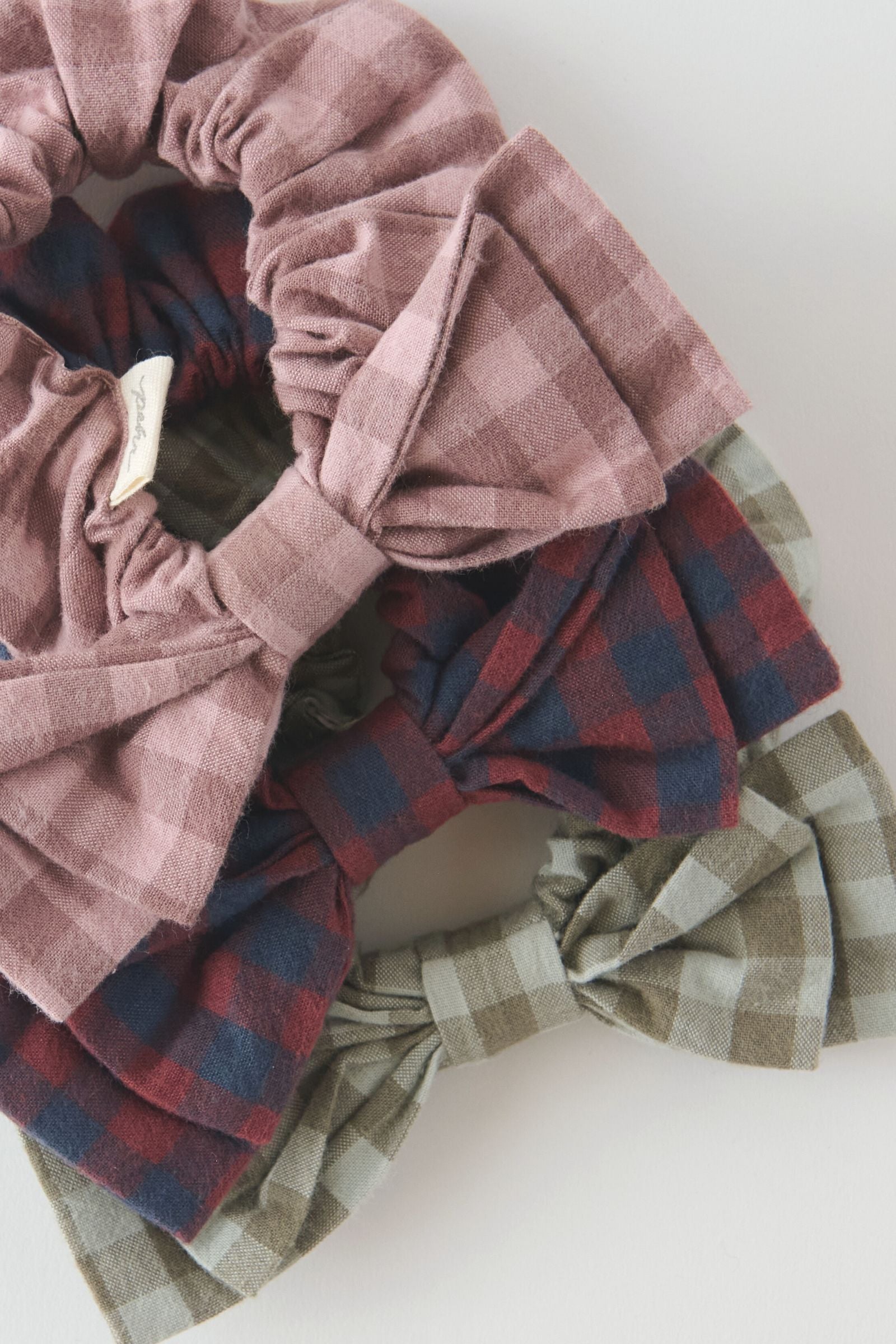 Pehr-Flannel Hair Bow-Sage/Light Sage-2