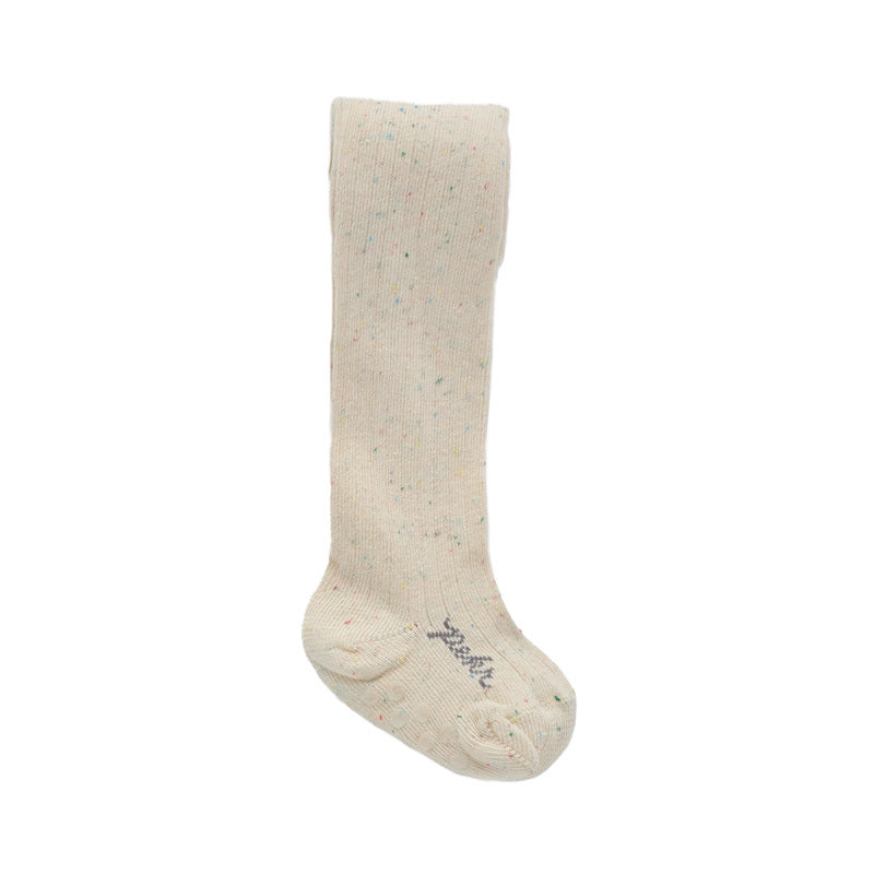 Sprinkle Ribbed Tights with Grips Tights Pehr Canada Vanilla 0 - 6 mos. 