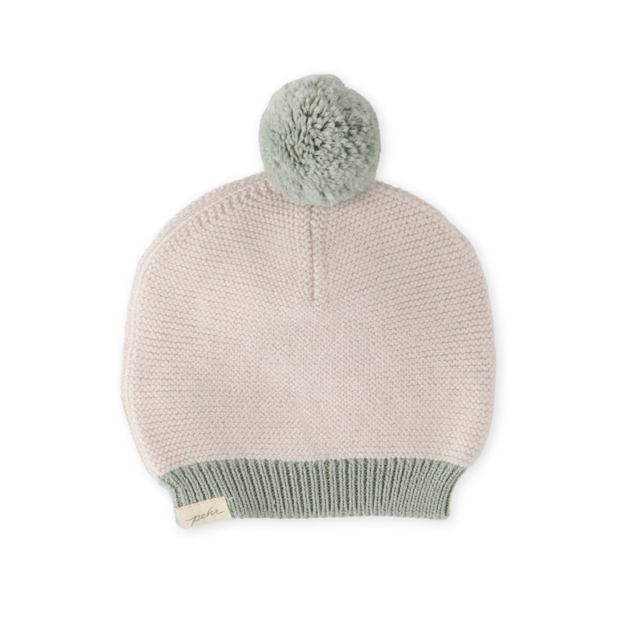 Pehr-Toddler Wool Knit Hat-Natural - Sage-3