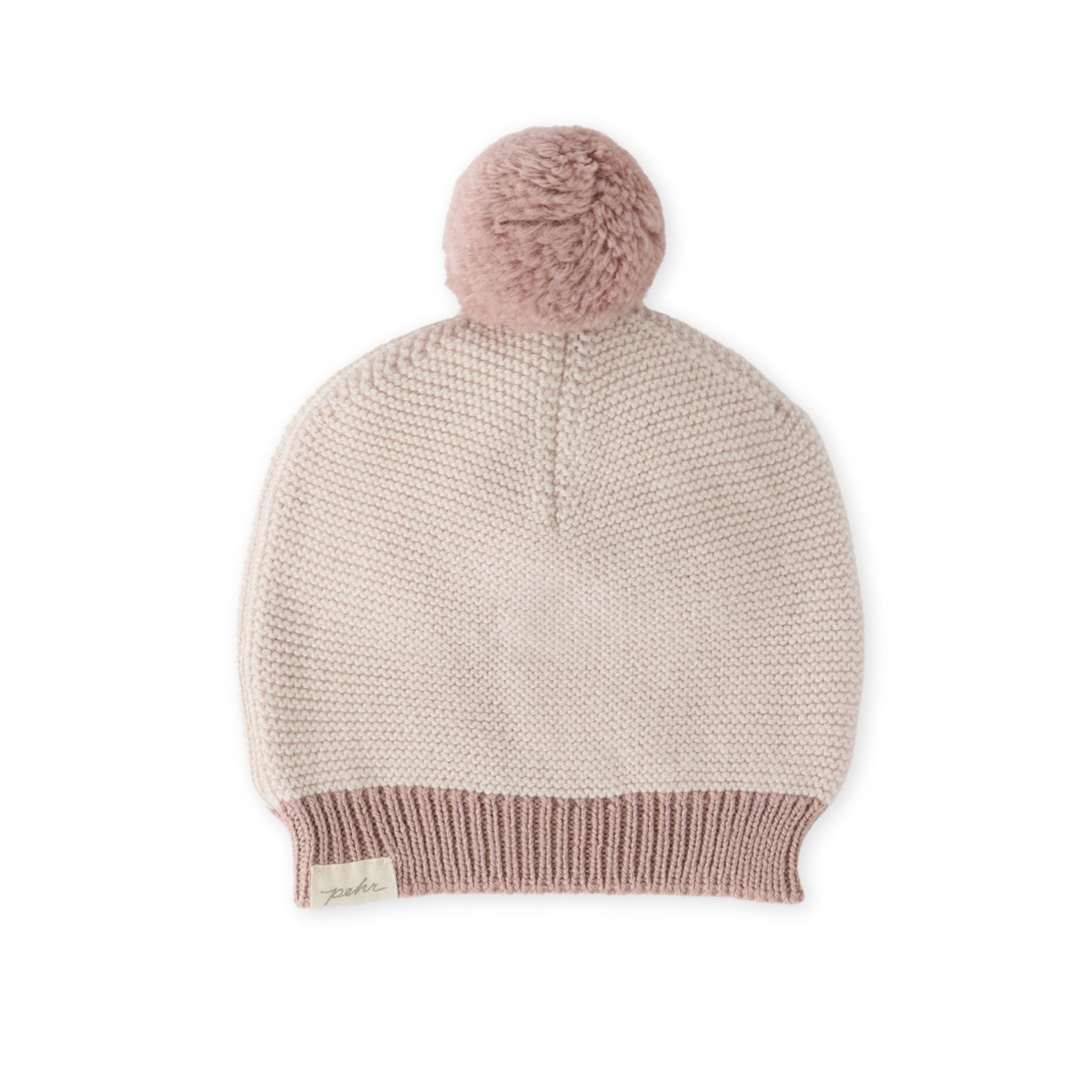 Pehr-Toddler Wool Knit Hat-Natural - Rose-3