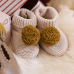 Wool Knit Pom Pom Bootie Booties Pehr Canada