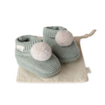 Pehr-Wool Knit Pom Pom Bootie-Sage-1