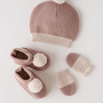 Pehr-Wool Knit Pom Pom Bootie-Rose-4