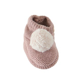 Wool Knit Pom Pom Bootie Booties Pehr Canada