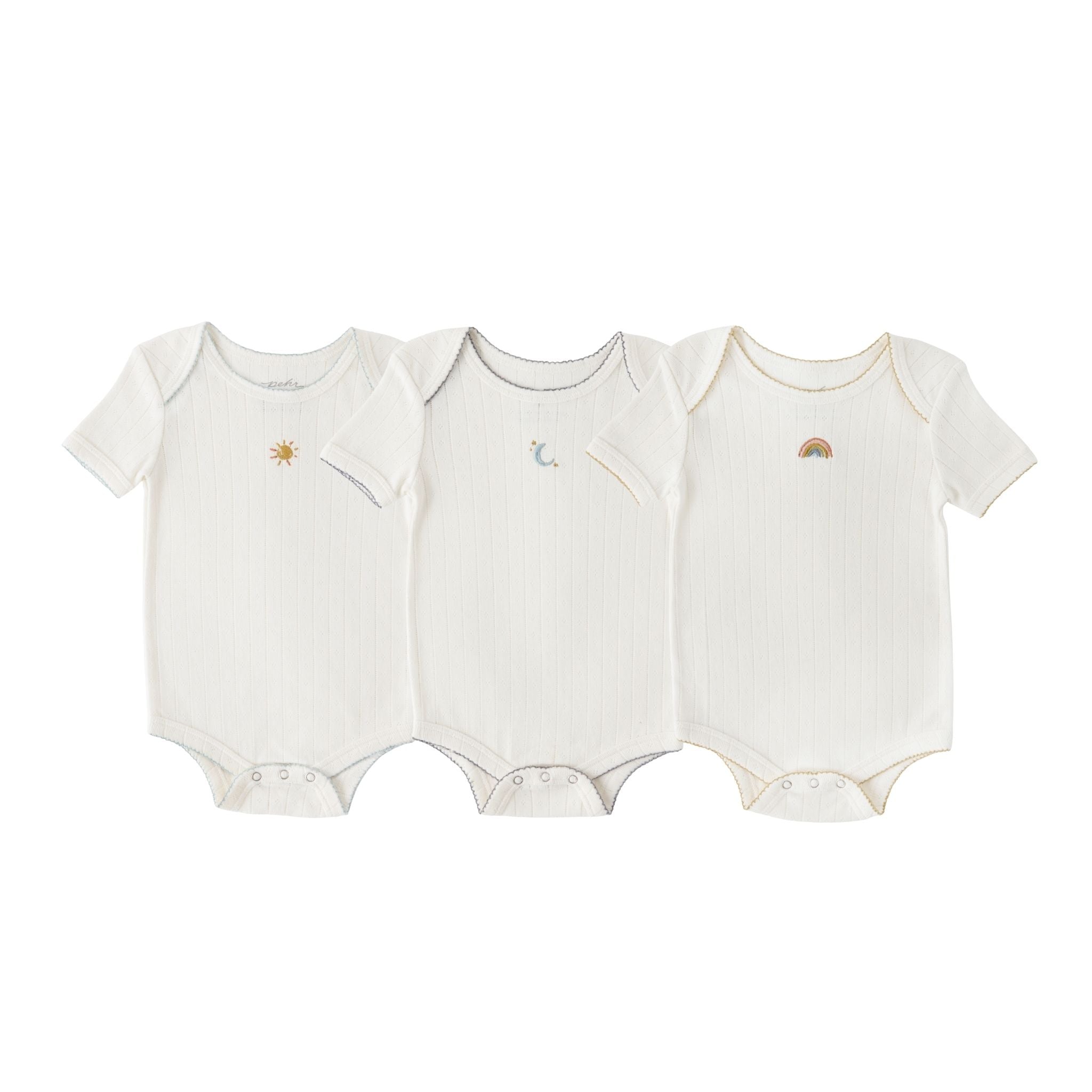Petit Pehr Pointelle One-Piece 3-Pack - Skies