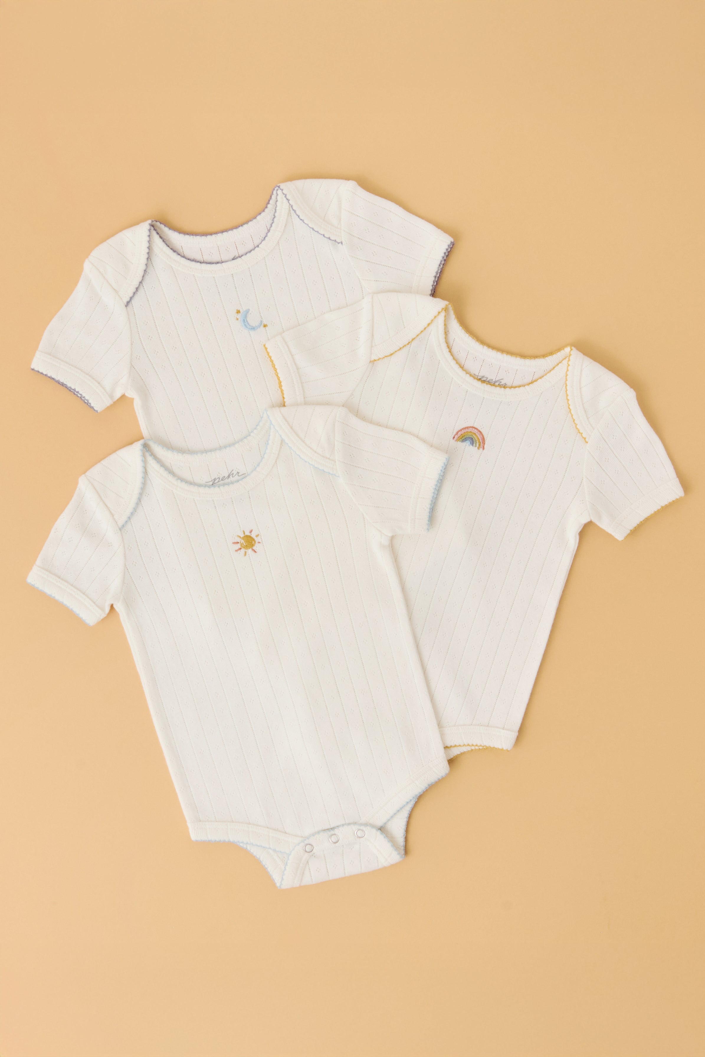 Petit Pehr Pointelle One-Piece 3-Pack - Skies