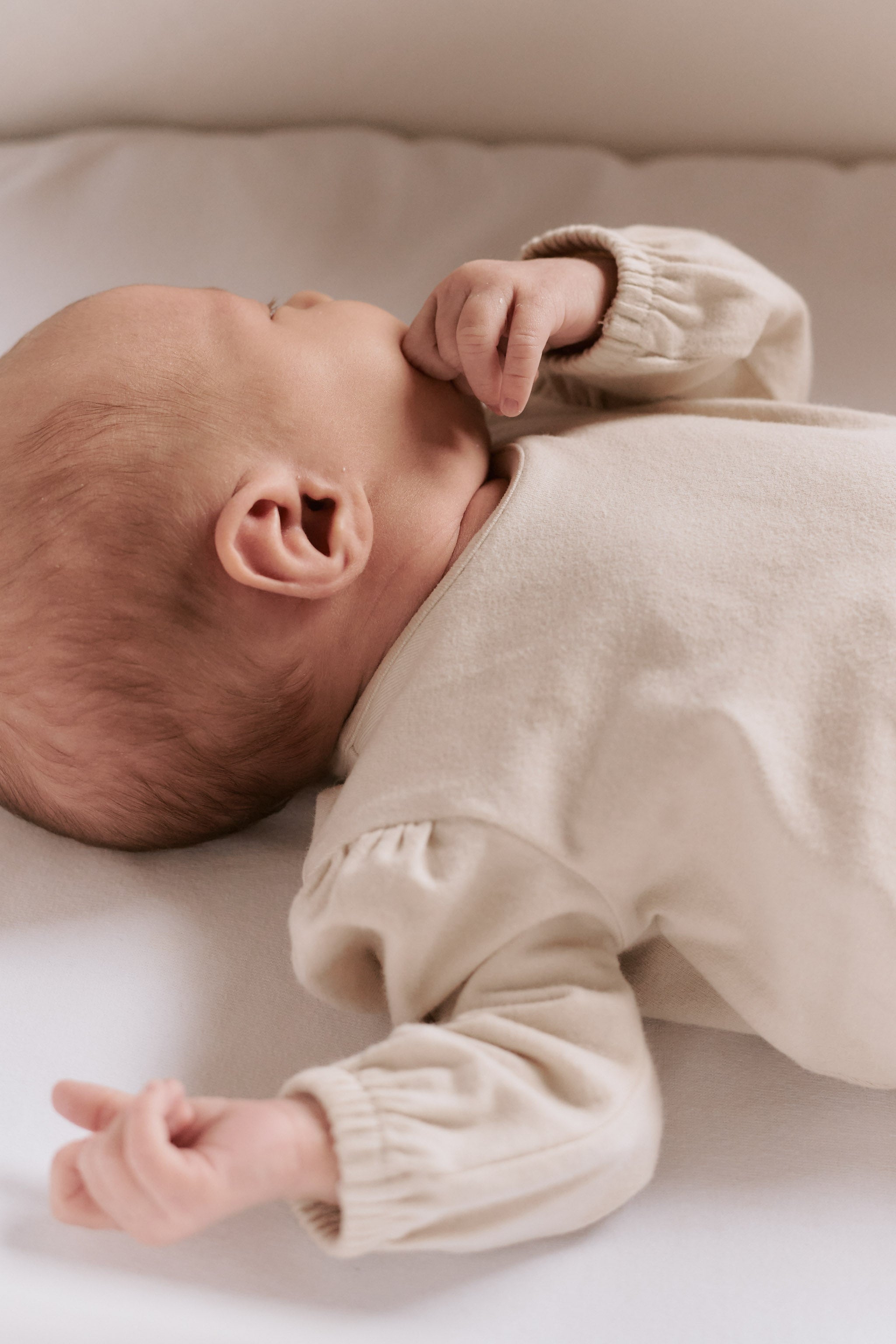 Pehr-Essentials Puff Sleeve One-Piece-Natural-Baby-4