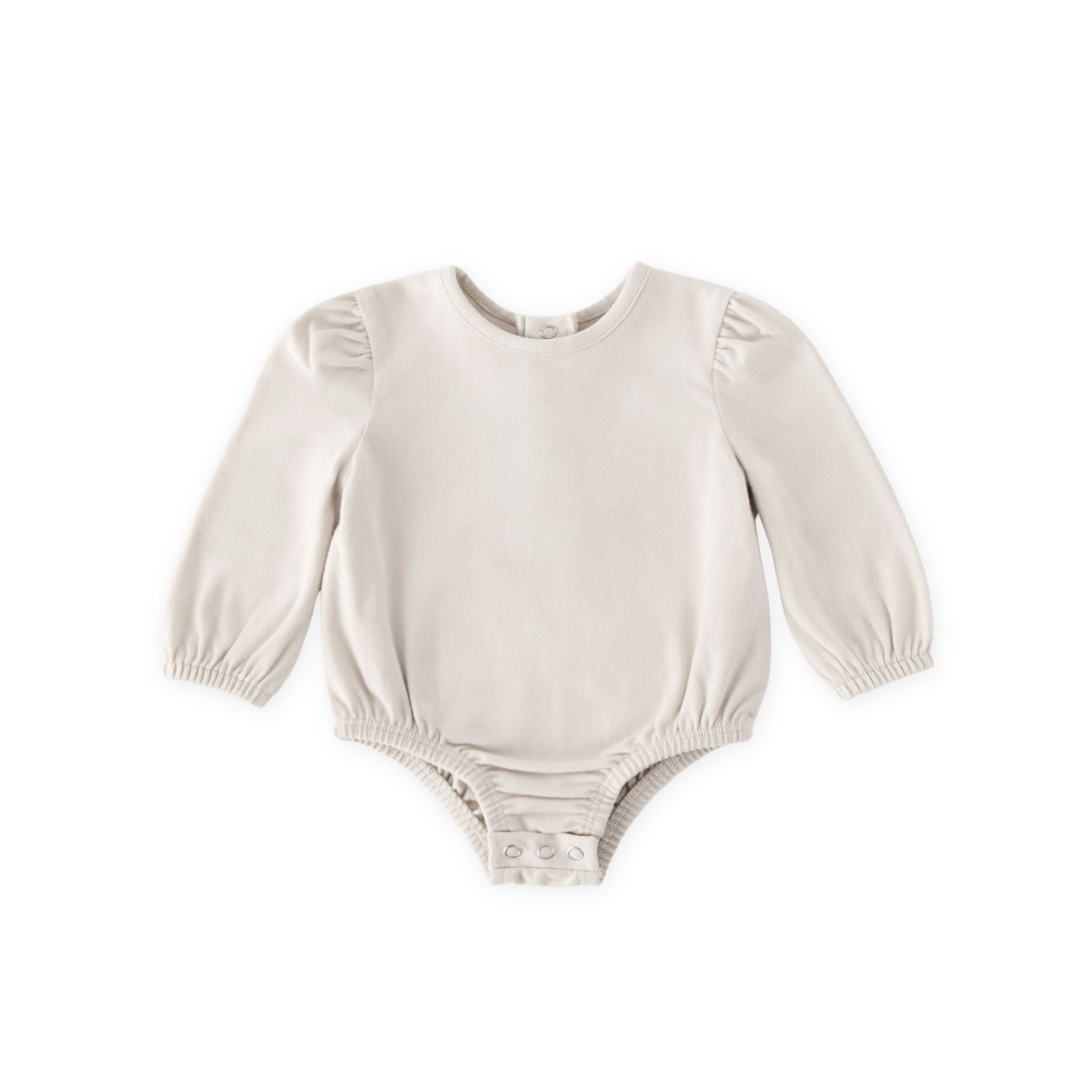 Pehr-Essentials Puff Sleeve One Piece-Natural-Newborn-1