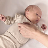 Pehr-Essentials Puff Sleeve One-Piece-Natural-Newborn-3