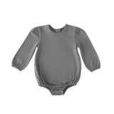 Pehr-Essentials Puff Sleeve One-Piece-Charcoal-Baby-1