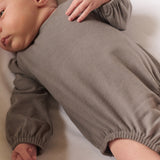 Pehr-Essentials Puff Sleeve One-Piece-Charcoal-Baby-4