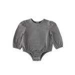 Pehr-Essentials Puff Sleeve One-Piece-Charcoal-Newborn-1