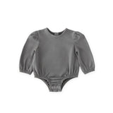 Pehr-Essentials Puff Sleeve One-Piece-Charcoal-Newborn-1