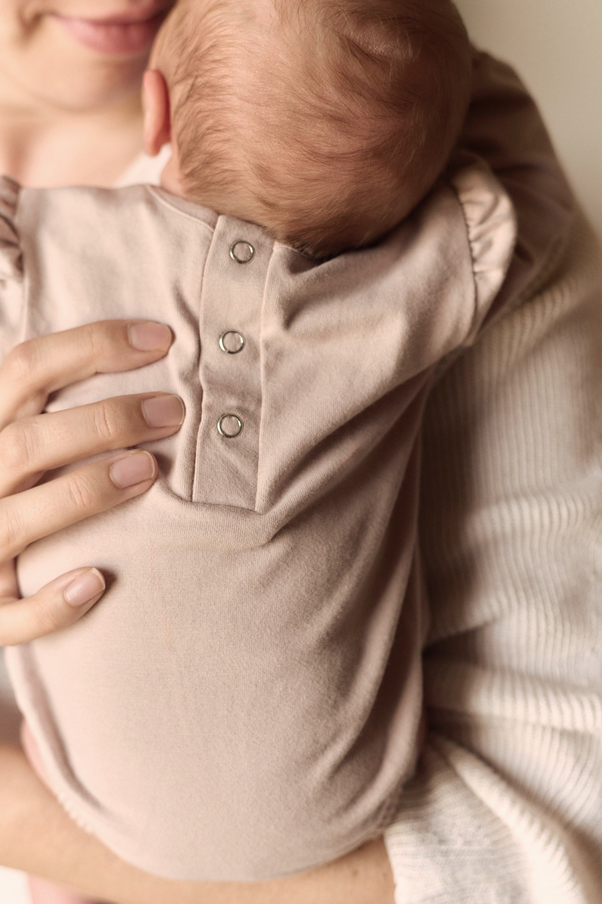 Pehr-Essentials Puff Sleeve One-Piece-Pale Pink-Baby-2