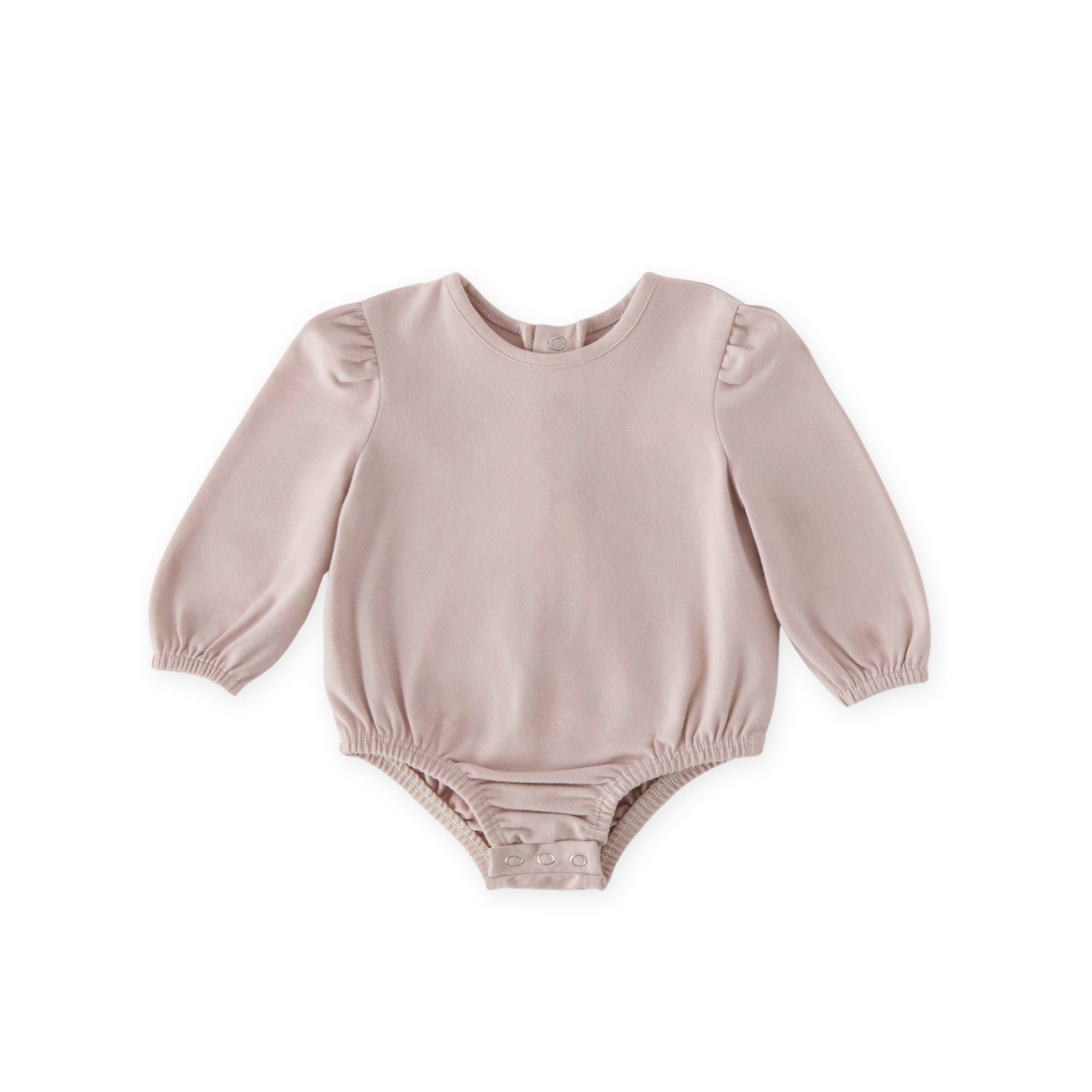 Pehr-Essentials Puff Sleeve One Piece-Newborn-Pale Pink-1