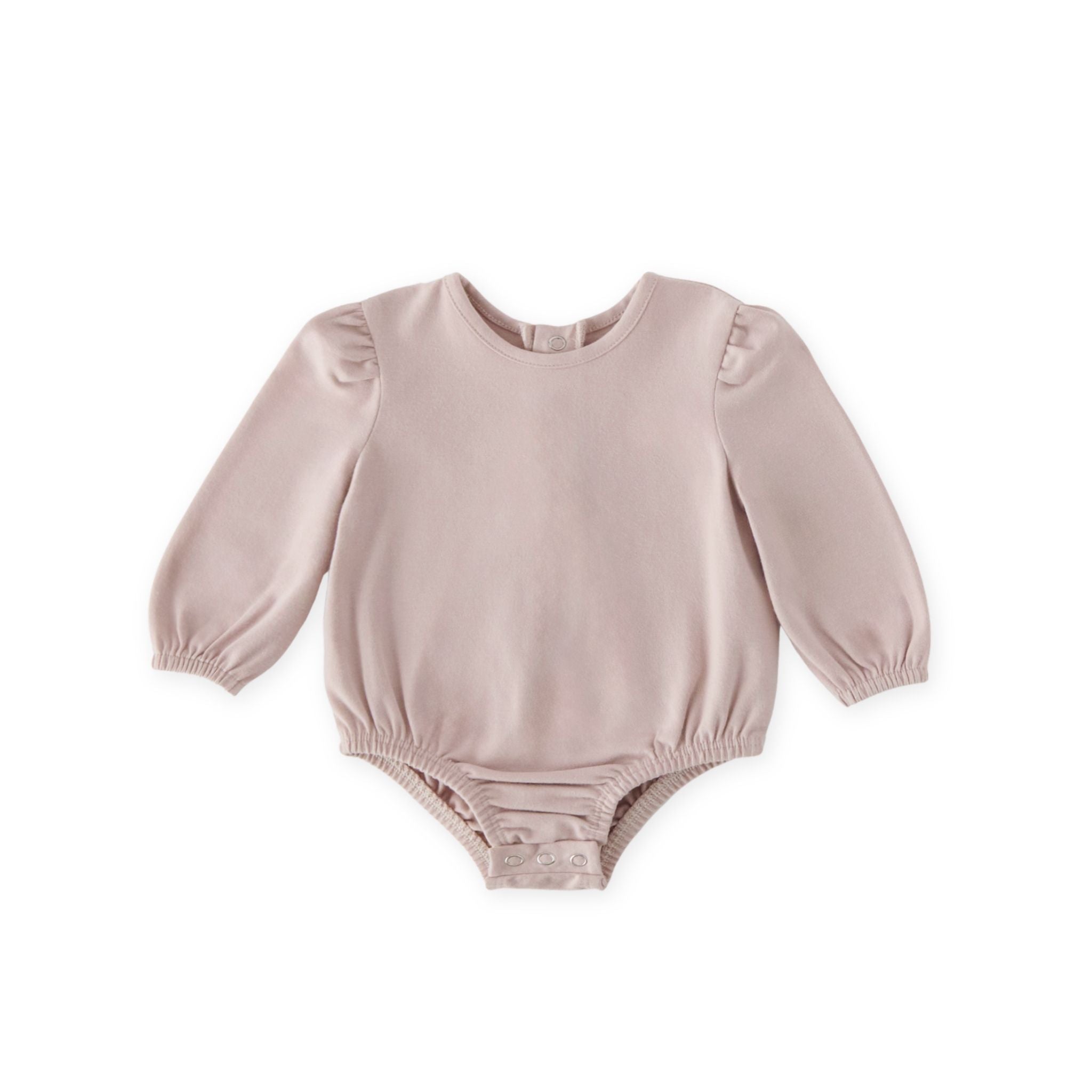 Pehr-Essentials Puff Sleeve One-Piece-Pale Pink-Newborn-1
