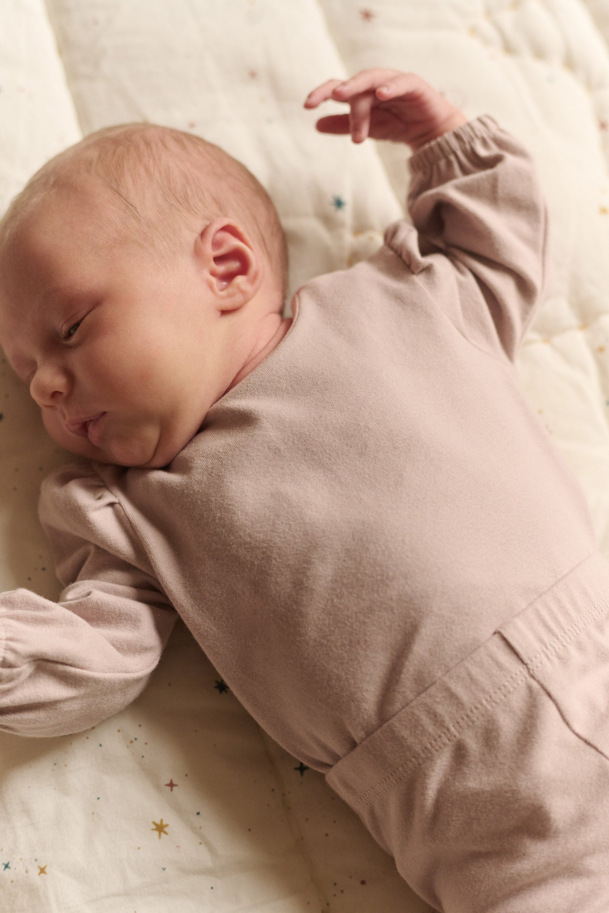 Pehr-Essentials Puff Sleeve One-Piece-Pale Pink-Newborn-4