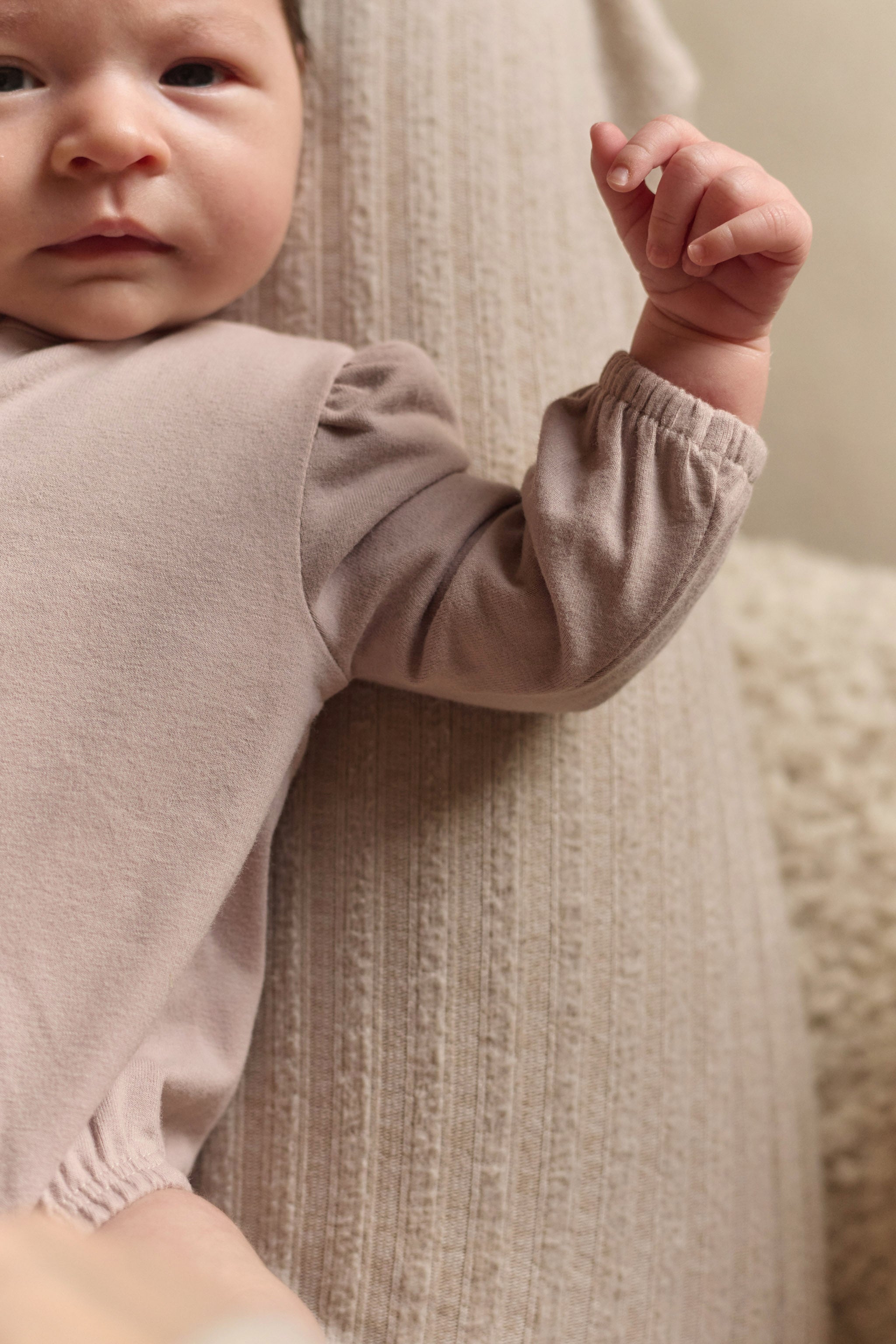 Pehr-Essentials Puff Sleeve One-Piece-Pale Pink-Baby-5