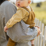 Pehr-Gingham Long Sleeve One-Piece-Dijon-3