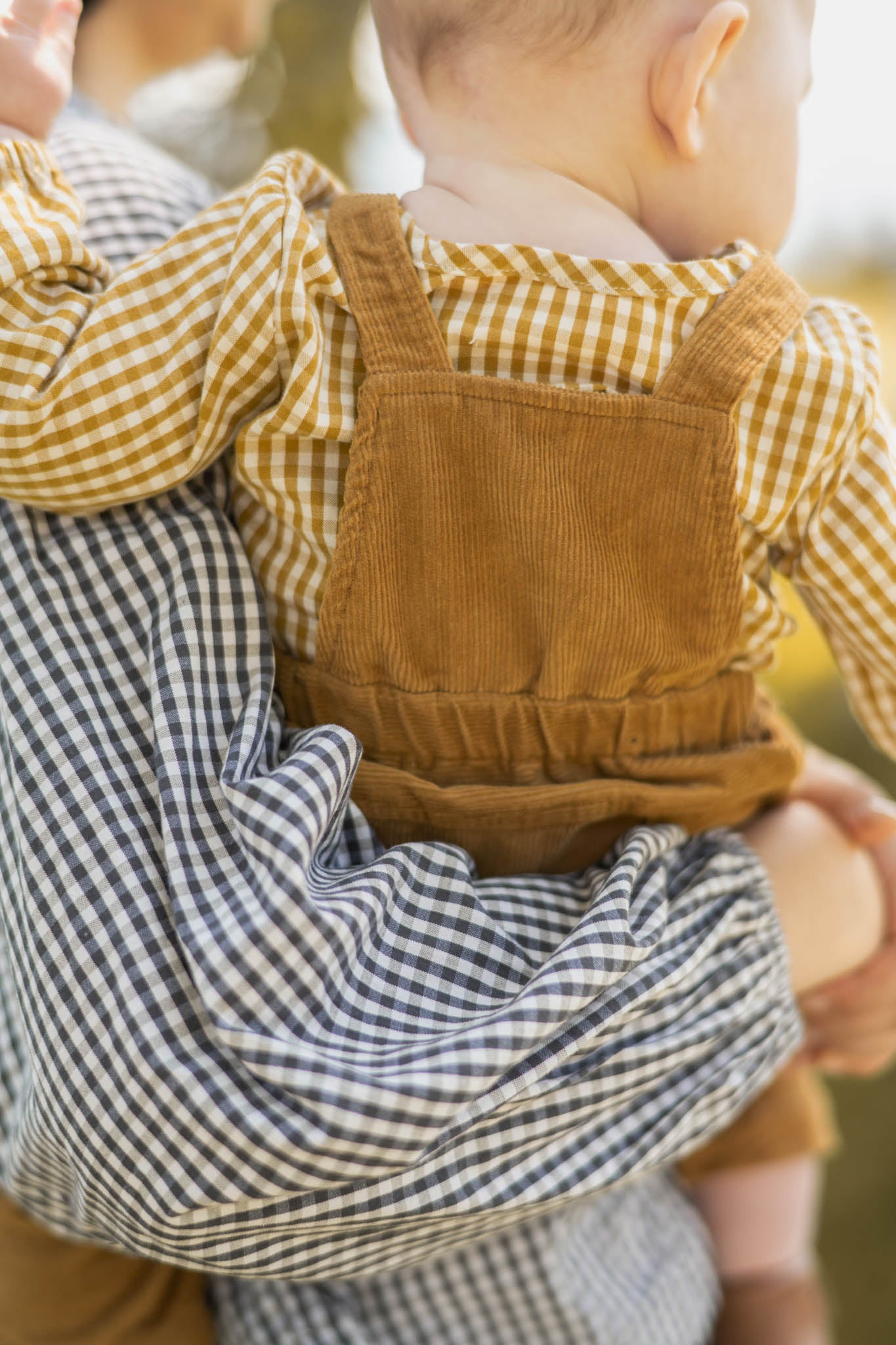 Pehr-Gingham Long Sleeve One-Piece-Dijon-4