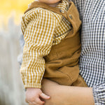 Pehr-Gingham Long Sleeve One-Piece-Dijon-5