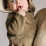 Pehr-Teddy Fleece Baby Suit-Moss-2