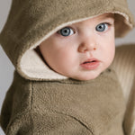Pehr-Teddy Fleece Baby Suit-Moss-4