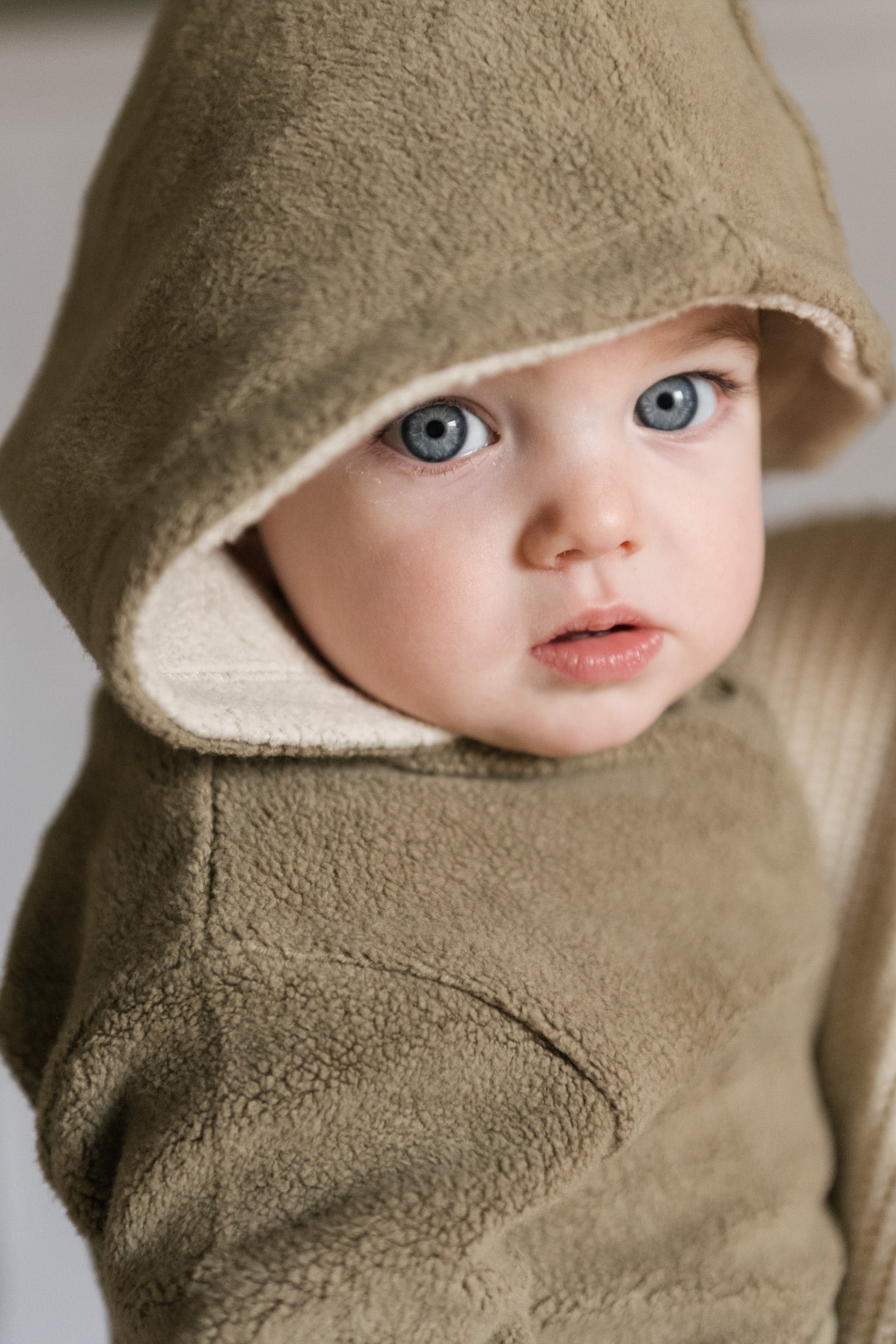 Pehr-Teddy Fleece Baby Suit-Moss-4