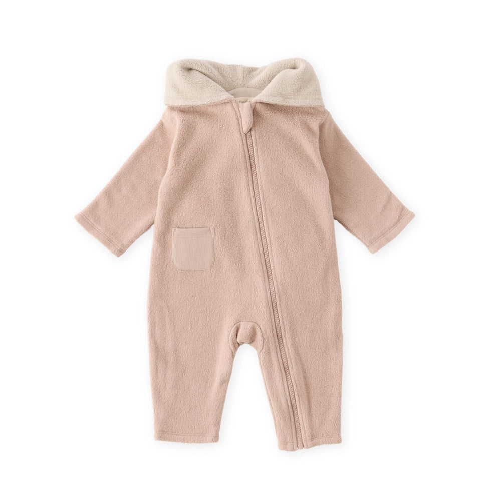 Teddy Fleece Baby Suit Baby Suit Pehr Canada Rose Pink 0 - 3 mos. 