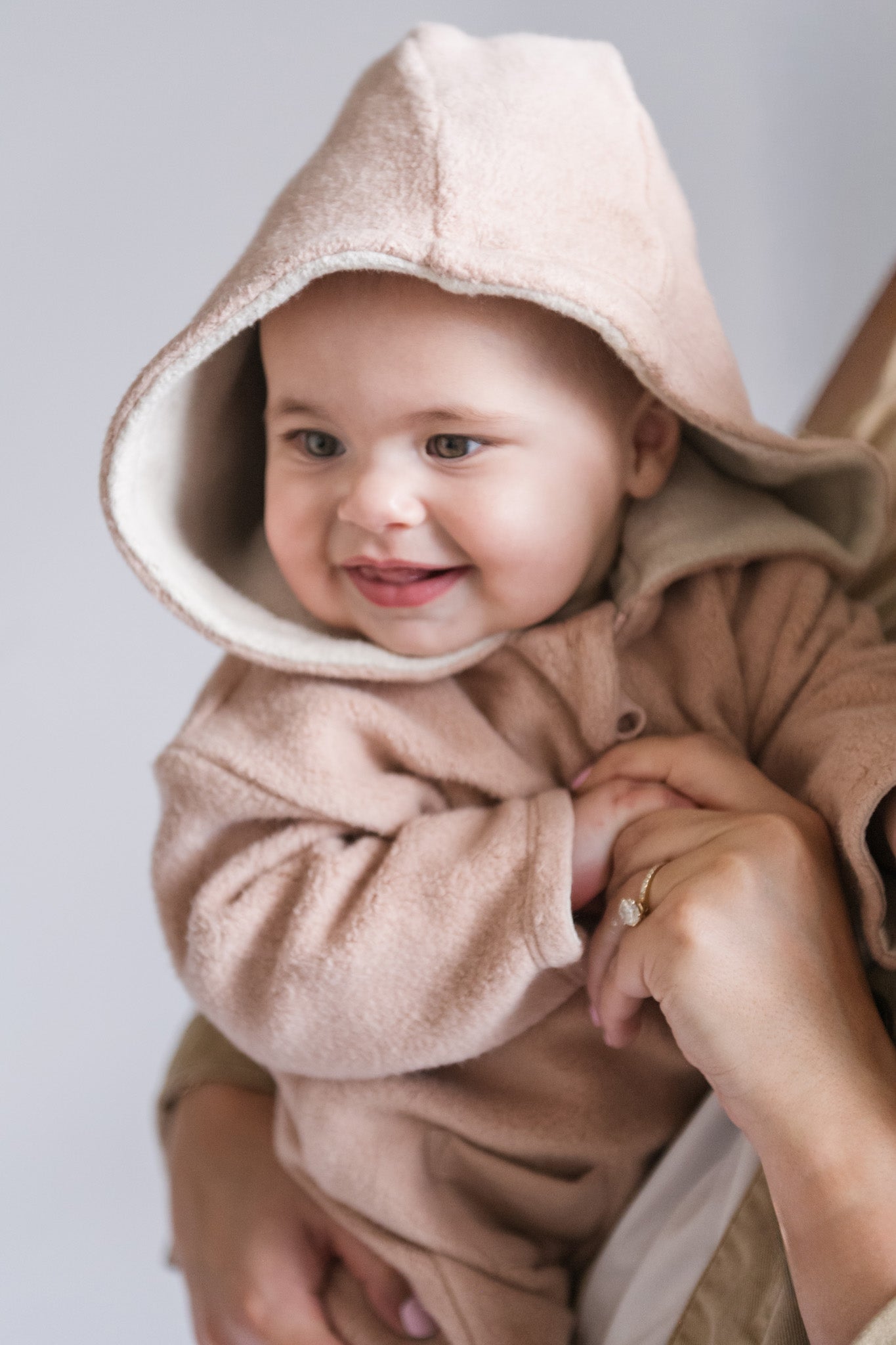 Pehr-Teddy Fleece Baby Suit-Rose Pink-5