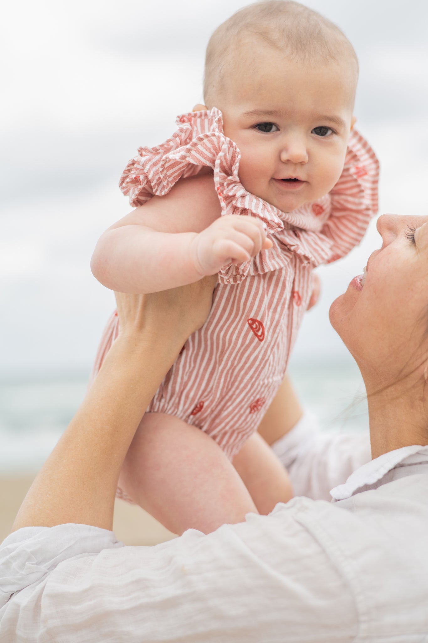 Seersucker One-piece- Shell Belle