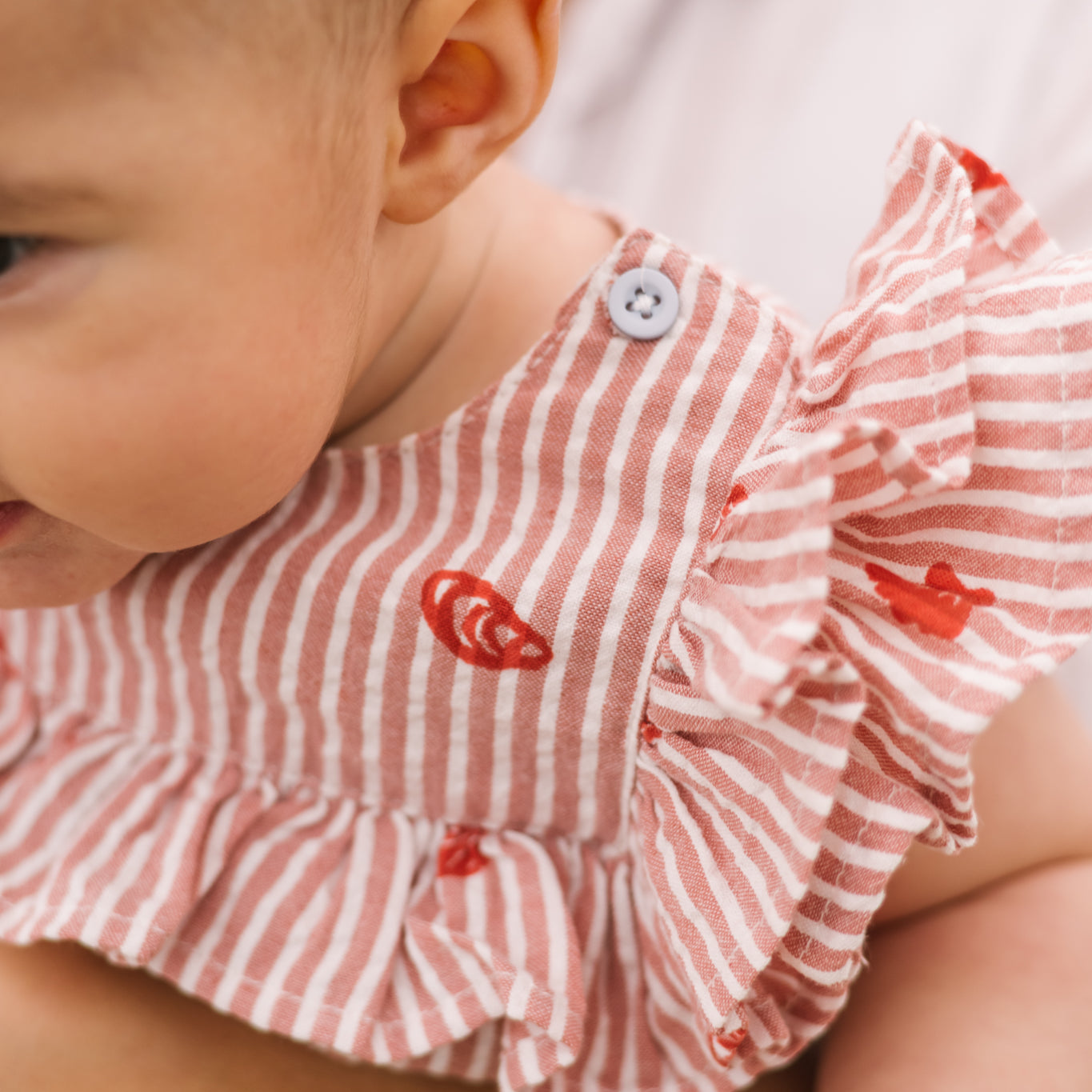 Seersucker One-piece- Shell Belle