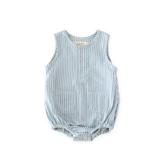 Pehr-Seersucker Pocket One-Piece-Marine Blue-1