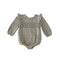 Pehr-Flannel Long Sleeve Smocked One Piece-Sage/Light Sage-1